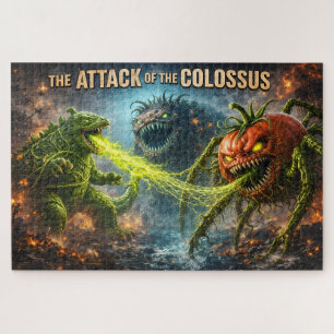 The attack of the Colossus mutant veggie 1014 piec Jigsaw Puzzle