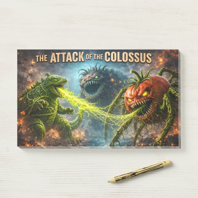 The attack of the Colossus mutant veggie large pos Post-it Notes (On Desk)