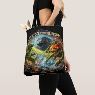The attack of the Colossus mutant veggie medium sh Tote Bag