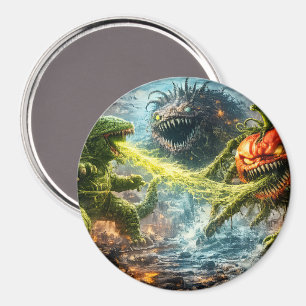 The attack of the Colossus mutant veggie round lar Magnet