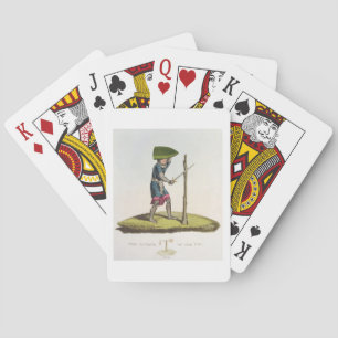 The Attack of the Pel, 1300, engraved by W. Maddoc Playing Cards
