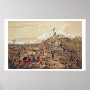 The Attack on the Malakoff, plate from 'The Seat o Poster