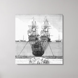 The Attempt made to Salvage the HMS Royal Canvas Print