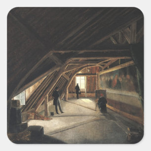 The Attic of a Museum Square Sticker