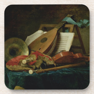 The Attributes of Music, 1770 (oil on canvas) Coaster