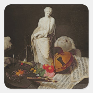 The Attributes of the Arts Square Sticker