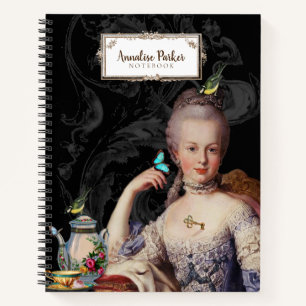 Thé au Petit Trianon French noir Personalised   N Notebook