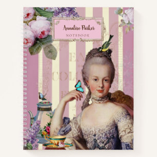 Thé au Petit Trianon French rose Personalised Notebook