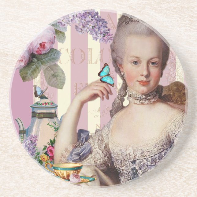 Thé au Petit Trianon – rose Coaster (Front)