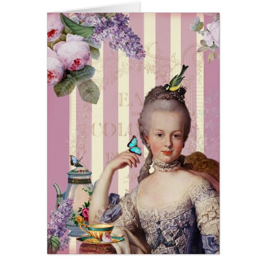 Thé au Petit Trianon – rose Happy Birthday Card