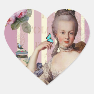 Thé au Petit Trianon – rose Heart Sticker