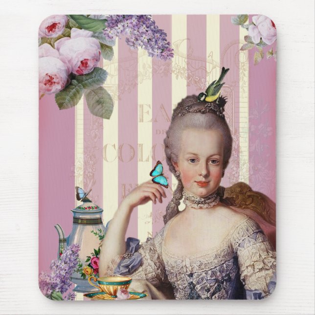Thé au Petit Trianon – rose Mouse Mat (Front)