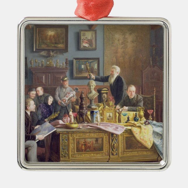 The Auction, 1910 Metal Tree Decoration (Front)