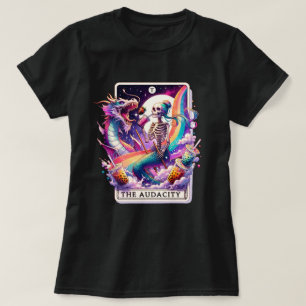 The Audacity Mermaid Skeleton Tarot Card T-Shirt