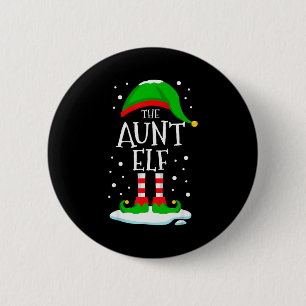 The Aunt Elf Christmas Family Matching Xmas Auntie 6 Cm Round Badge