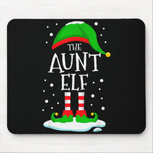 The Aunt Elf Christmas Family Matching Xmas Auntie Mouse Mat