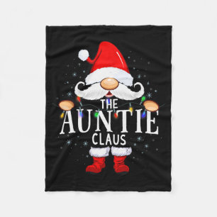 The Auntie Claus Christmas Matching Pajama Fleece Blanket