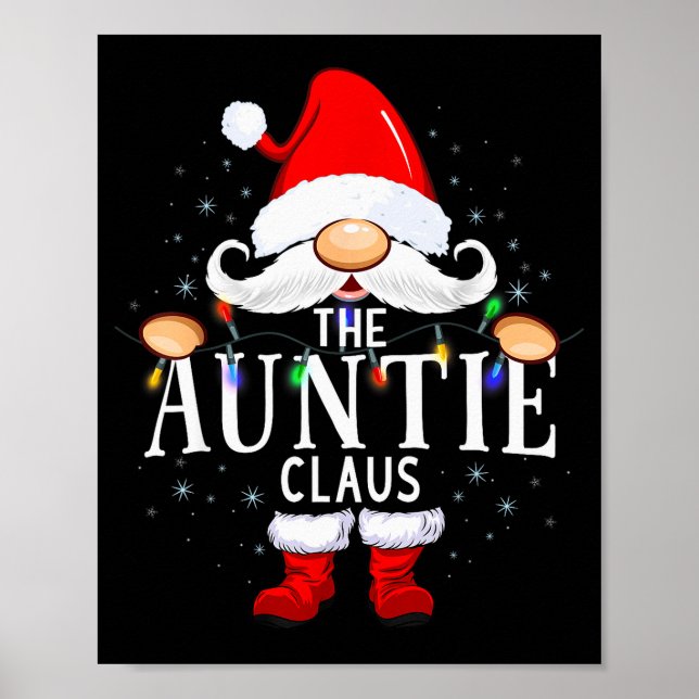 The Auntie Claus Christmas Matching Pajama  Poster (Front)