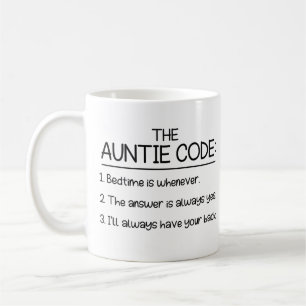The Auntie Code, Gift For Aunt Coffee Mug