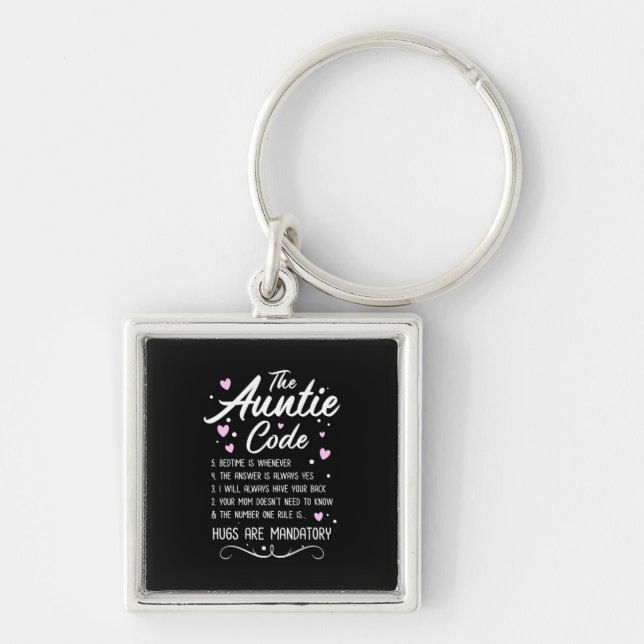 The Auntie Code Key Ring (Front)