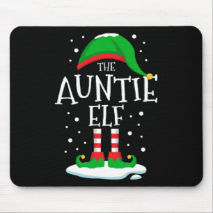 The Auntie Elf Christmas Family Matching Xmas Aunt Mouse Mat