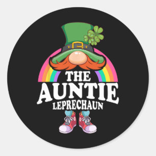 The Auntie Leprechaun St Patricks Day Costume  Classic Round Sticker