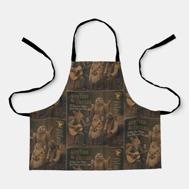 The Aunties & the Uncles: a Parody Apron (Front)