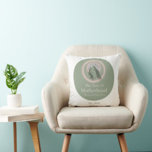 The Aura of Motherhood   Personalised Est.  Cushion