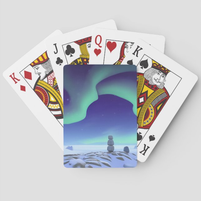 The Aurora Borealis:  Dancing Lights Of The North Playing Cards (Back)