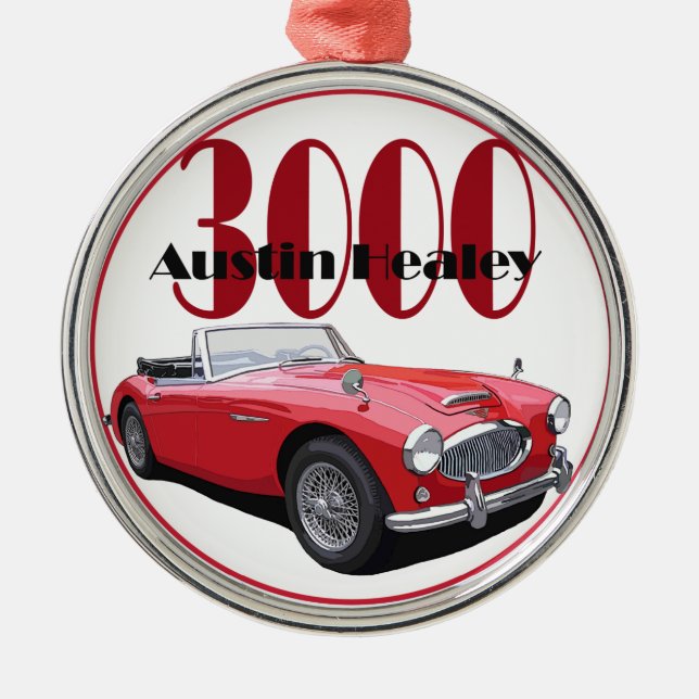 The Austin Healey 3000 Metal Tree Decoration (Front)