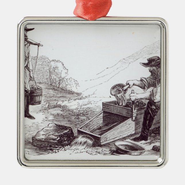 The Australian Gold Diggers Metal Tree Decoration (Front)