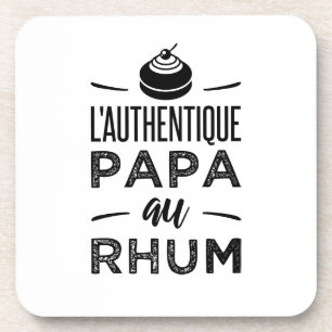 The authentic dad with rum coaster