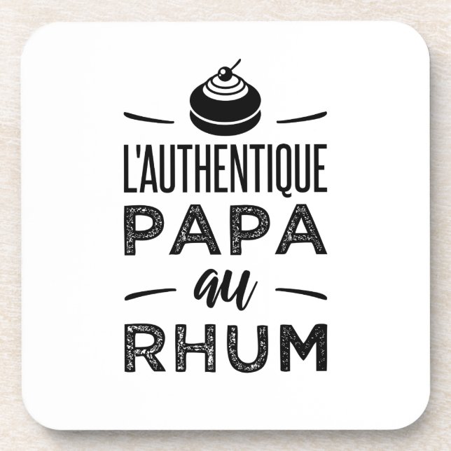 The authentic dad with rum coaster (Front)