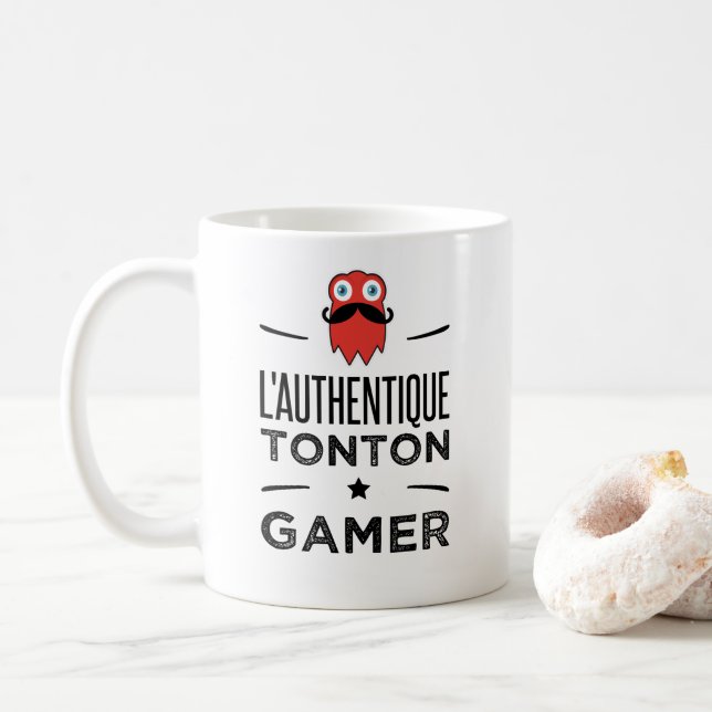 The authentic gamer tone coffee mug (With Donut)