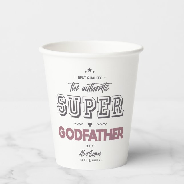 The authentic super godfather paper cups (Front)