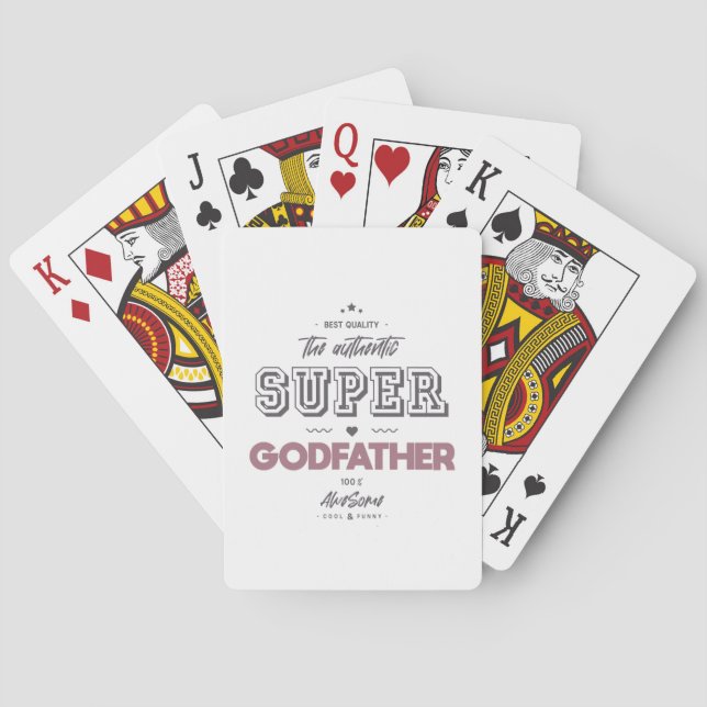 The authentic super godfather playing cards (Back)