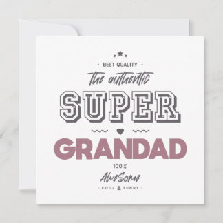 The authentic super grandad card