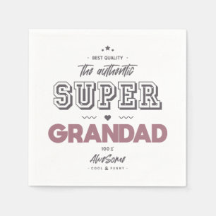 The authentic super grandad napkin