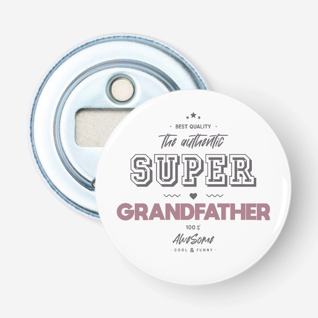 the authentic super grandfather bottle opener (Front)
