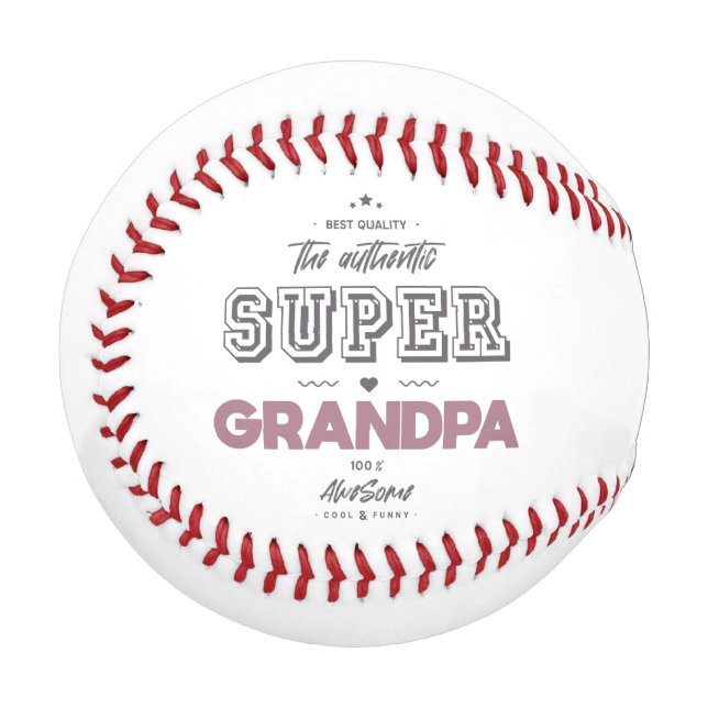 The authentic super grandpa baseball (Front Left)