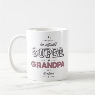 The authentic super grandpa coffee mug