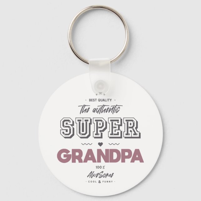 The authentic super grandpa key ring (Front)