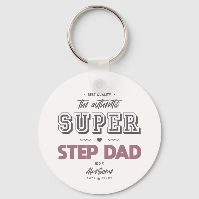 The authentic super step dad key ring (Front)