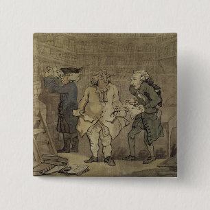 The Author and his Publisher, 1784 (grey wash and 15 Cm Square Badge