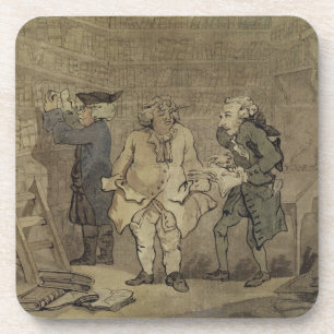 The Author and his Publisher, 1784 (grey wash and Coaster