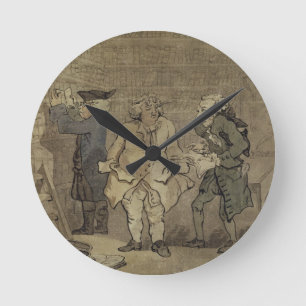 The Author and his Publisher, 1784 (grey wash and Round Clock