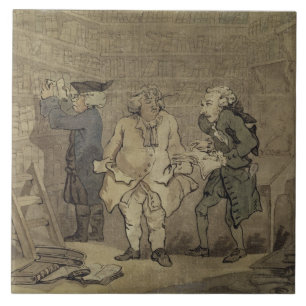 The Author and his Publisher, 1784 (grey wash and Tile