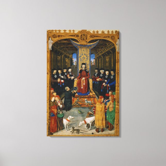 The author dedicating his book canvas print (Front)