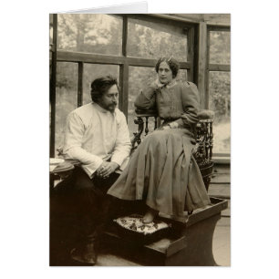 The author Leonid Andreyev with his wife