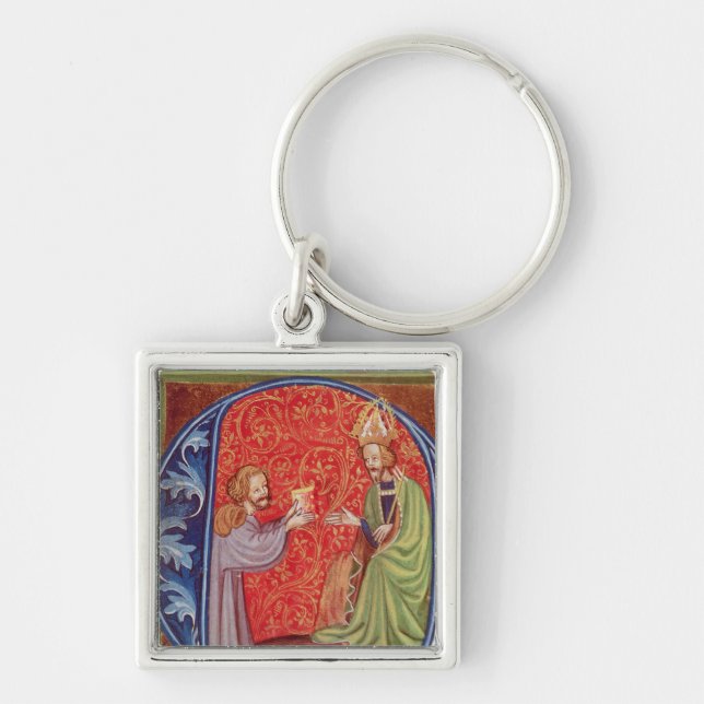 The Author Offering his Book Key Ring (Front)
